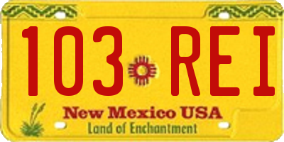 NM license plate 103REI