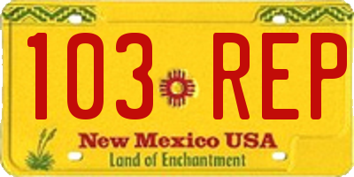 NM license plate 103REP