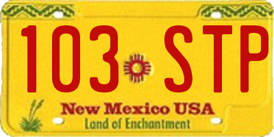 NM license plate 103STP