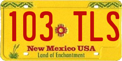 NM license plate 103TLS