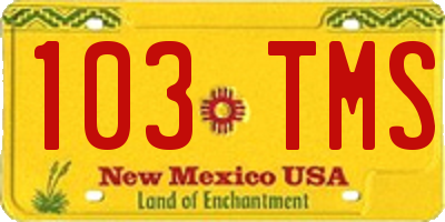 NM license plate 103TMS