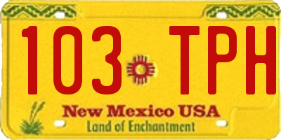 NM license plate 103TPH