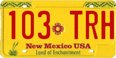 NM license plate 103TRH