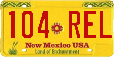 NM license plate 104REL