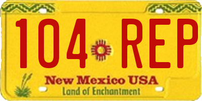 NM license plate 104REP