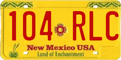 NM license plate 104RLC