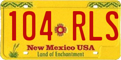 NM license plate 104RLS