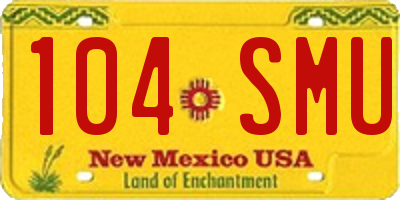 NM license plate 104SMU