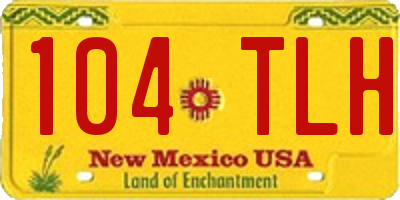 NM license plate 104TLH