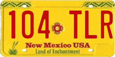NM license plate 104TLR
