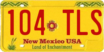 NM license plate 104TLS