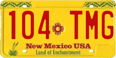 NM license plate 104TMG