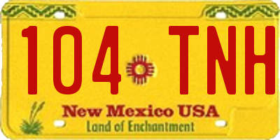 NM license plate 104TNH