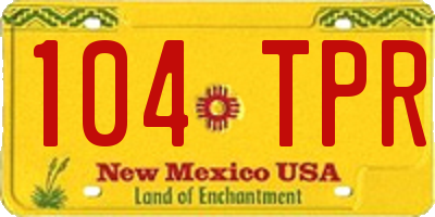 NM license plate 104TPR