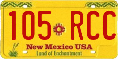 NM license plate 105RCC