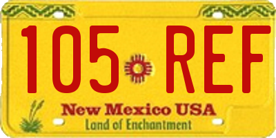 NM license plate 105REF