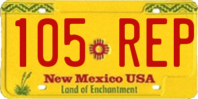 NM license plate 105REP