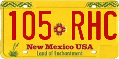 NM license plate 105RHC