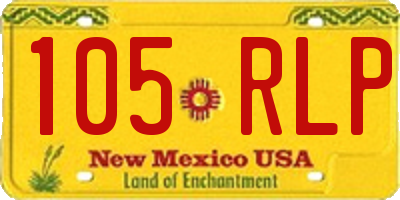 NM license plate 105RLP