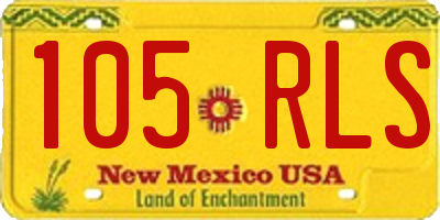 NM license plate 105RLS