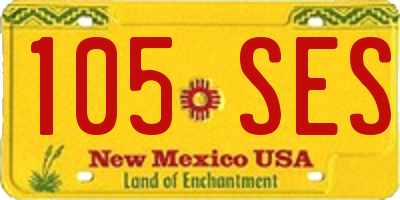 NM license plate 105SES