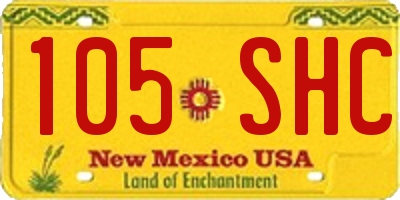 NM license plate 105SHC