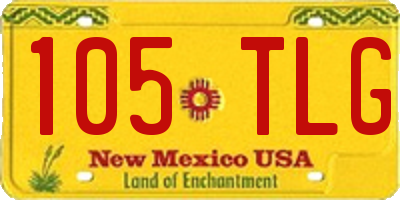NM license plate 105TLG