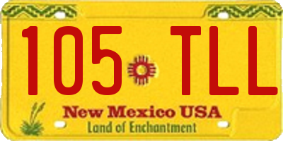 NM license plate 105TLL
