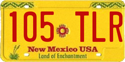 NM license plate 105TLR
