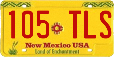 NM license plate 105TLS