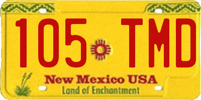 NM license plate 105TMD