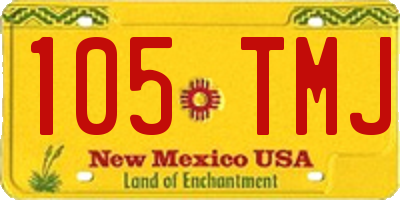 NM license plate 105TMJ