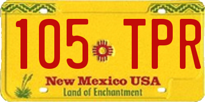 NM license plate 105TPR