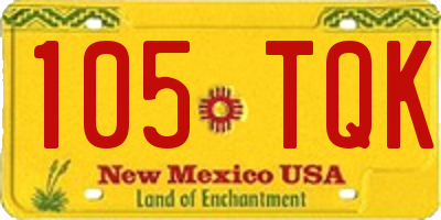 NM license plate 105TQK