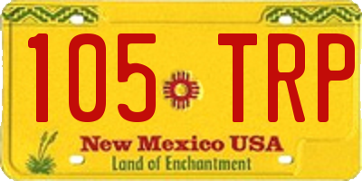 NM license plate 105TRP