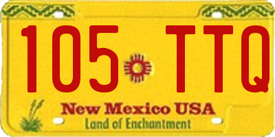 NM license plate 105TTQ