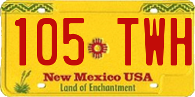 NM license plate 105TWH