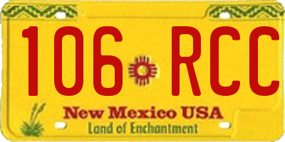 NM license plate 106RCC