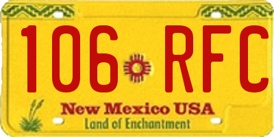 NM license plate 106RFC