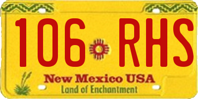 NM license plate 106RHS