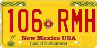NM license plate 106RMH