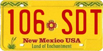 NM license plate 106SDT