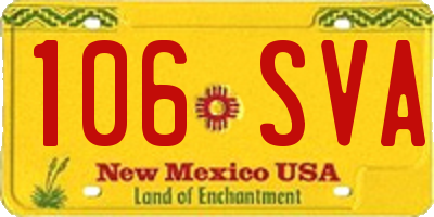 NM license plate 106SVA