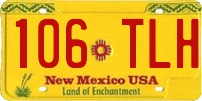 NM license plate 106TLH