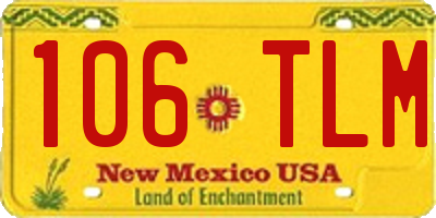 NM license plate 106TLM