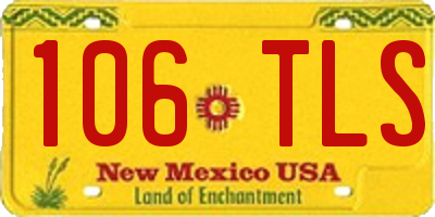 NM license plate 106TLS