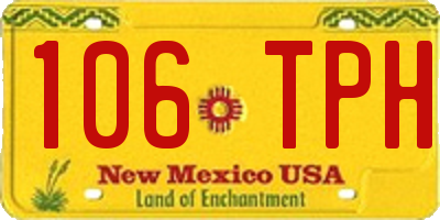 NM license plate 106TPH