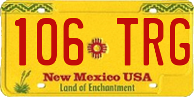 NM license plate 106TRG