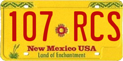 NM license plate 107RCS