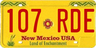 NM license plate 107RDE